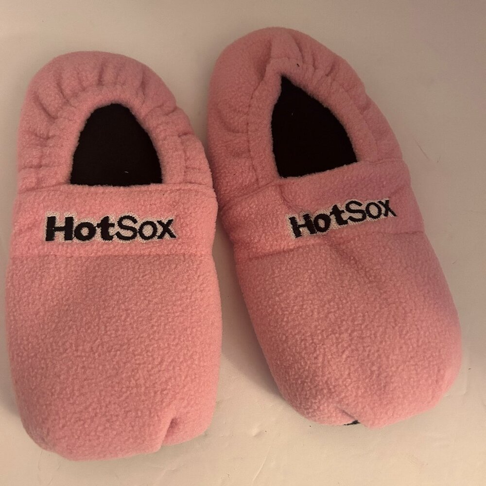 🔥 HotSox Microwaveable Heated Slippers | Pink | Grain-Filled | Size S/M (6–8) |